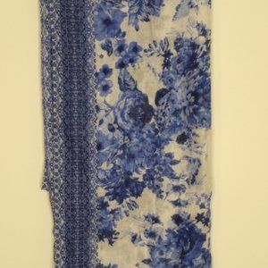 Lovely white and blue scarf